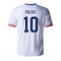 Vereinigte Staaten Christian Pulisic #10 Fußballbekleidung Heimtrikot Copa America 2024 Kurzarm